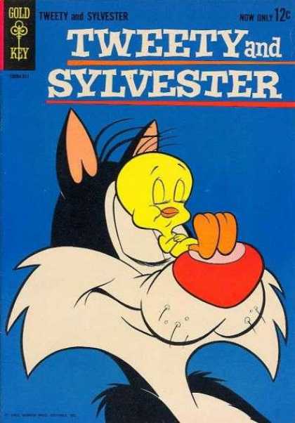 Tweety and Sylvester 1 - Gold Key - Original Art - Sleep - Moustache - Lips