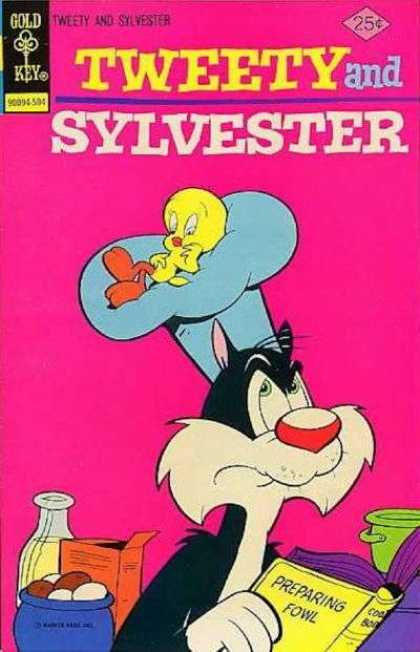 Tweety and Sylvester 44 - Gold Key - Bird - Cat - Egg - Preparation Fowl