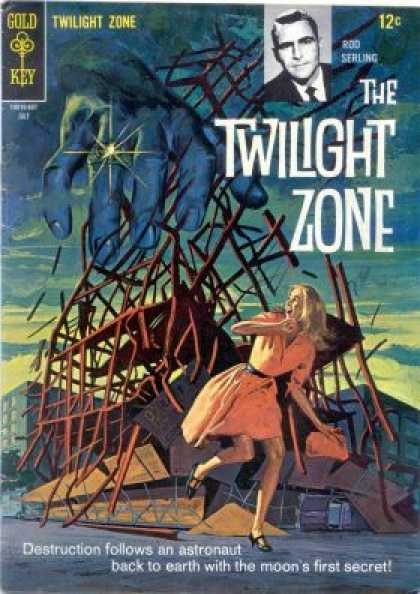 Twilight Zone 16 - Destruction Follows Astronaut Home - Secret From Moon - Giant Hand - Destructive Hand - Rod Serling