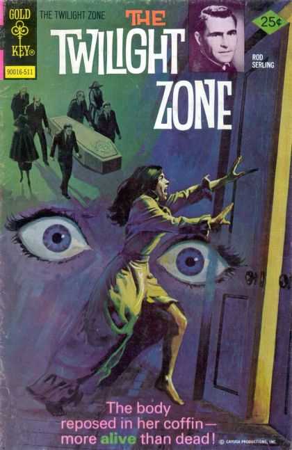 Twilight Zone 67 - Gold Key - Man - Woman - Door - Casket