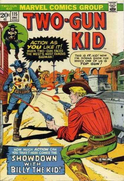 Two-Gun Kid 115 - Action - Wild West - Gun - Cowboy - Showdown With Billy The Kid