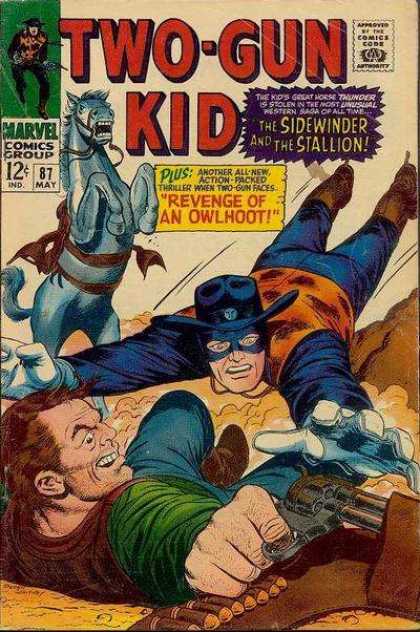 Two-Gun Kid 87 - The Kids Great Worse Thunder Is Stolen - The Sidewinder And The Stallion - Plus Another All-new Action-packed - Thriller When Two-gun Faces - Revenge Of An Owlhoot