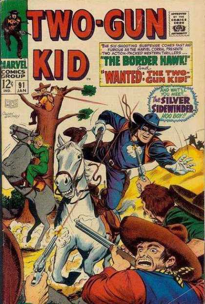 Two-Gun Kid 91 - The Border Hawk - The Silver Sidewinder - Pistol - Horse - Rifle