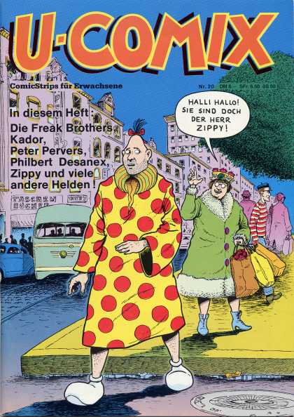 U-Comix 20 - Polka Dots - City Sidewalk - Bow On Head - Shopping - Busy City