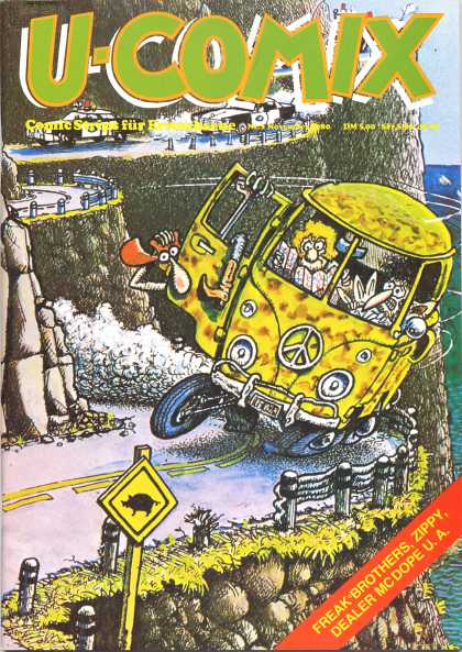 U-Comix 3 - Peace Sign - Van - Pig Crossing - Road - Cliffs