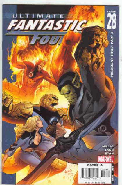 Ultimate Fantastic Four 28 - Fire - President Thor Part 2 - Miller - Land - Ryan - Matt Ryan