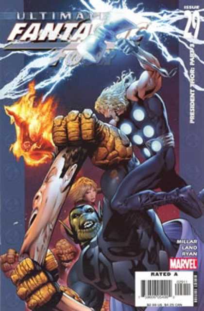 Ultimate Fantastic Four 29 - Fire - Lightning - Marvel - Hero - Crime Fighter - Matt Ryan