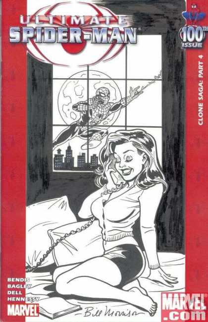 Ultimate Spider-Man 100 - Bill Morrison - Spider Man - Women - Telephone - Bed - Window