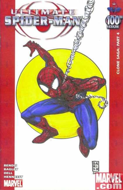 Ultimate Spider-Man 100 - Darick Robertson - Clone Saga Part R - Swinging - Dell - Hennessy - Bendis