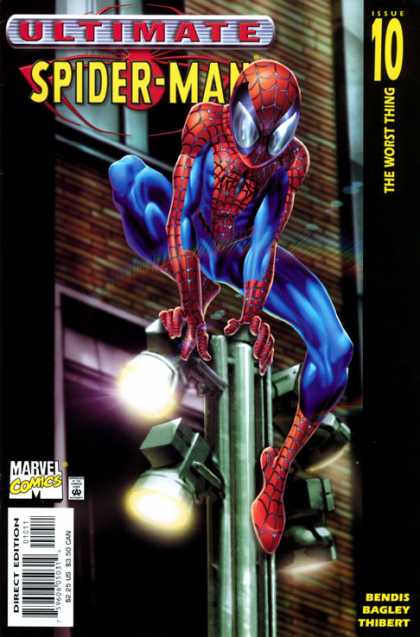 Ultimate Spider-Man 10 - Spider-man - The Worst Thing - Marvel - Lightpost - Bendis - Mark Bagley