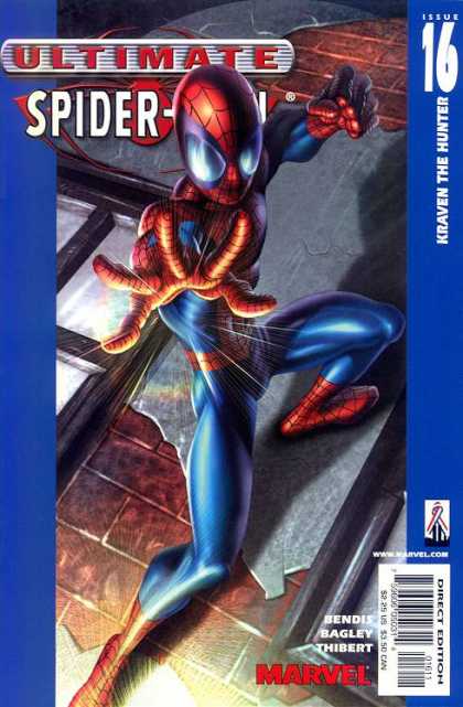 Ultimate Spider-Man 16 - Issue 16 - Kraven The Hunter - Direct Edition - Bendis - Bagley - Mark Bagley