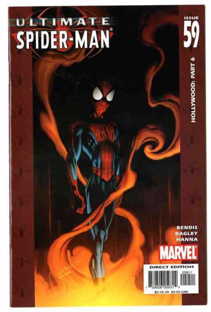 Ultimate Spider-Man 59 - Fire - Super Spider - Spidy Spins Web - One Swing Ahead - Bite Of Spider Man - Mark Bagley, Richard Isanove