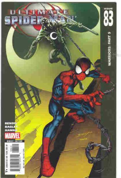 Ultimate Spider-Man 83 - Half Moon - Web - Building - Pole - Wall Crawling - Mark Bagley, Richard Isanove