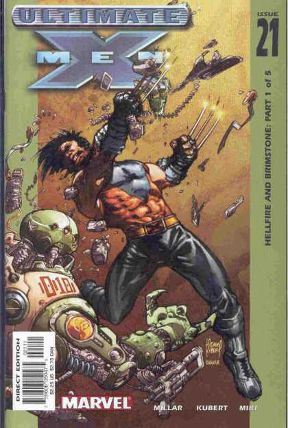 Ultimate X-Men 21 - Marvel Comics - Wolverine - Issue 21 - Robot - Hellfire And Brimstone - Adam Kubert, Richard Isanove