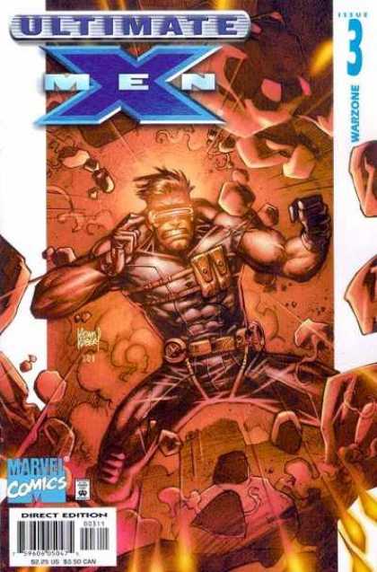 Ultimate X-Men 3 - Xmen - Rocks - Explosion - Brown - Warzone - Adam Kubert, Richard Isanove