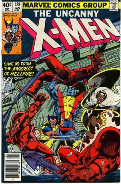 Uncanny X-Men 129 - Wolverine - Storm - Colossus - Knights Of Hellfire - Throw - John Byrne, Terry Austin