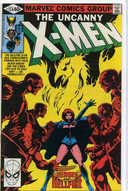 Uncanny X-Men 134 - Fire - Black Queen - Men - Woman - Hellfire - John Byrne, Terry Austin