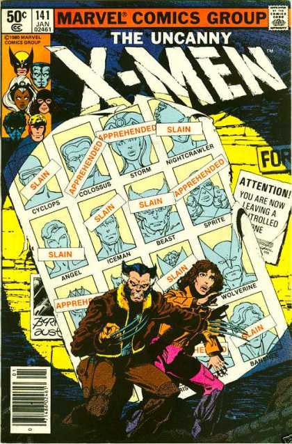 Uncanny X-Men 141 - Slain - Cyclops - Iceman - Wolverine - Marvel Comics Group - John Byrne, Terry Austin