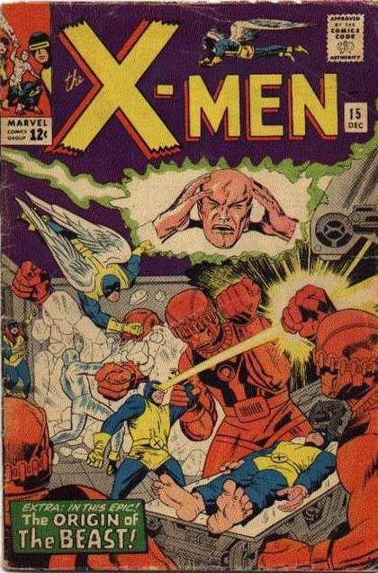 Uncanny X-Men 15 - Beast - Head - Angel - Orgin - Iron - Dick Ayers, Jack Kirby