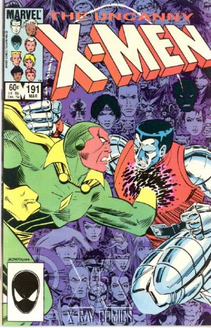 Uncanny X-Men 191 - Colossus - Vision - Marvel - March - 60 Cents - John Romita