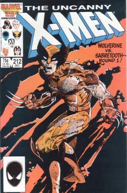 Uncanny X-Men 212 - Wolverine - Sabretooth - Marvel - X-men - 25th Anniversary - Barry Windsor-Smith