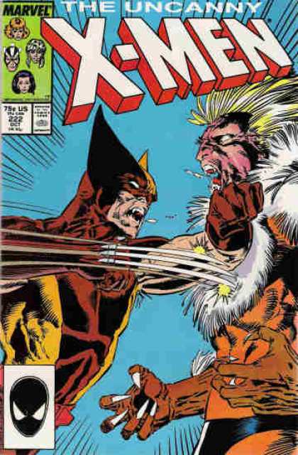 Uncanny X-Men 222 - Wolverine - Sabretooth - Claws - Marc Silvestri