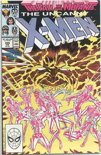 Uncanny X-Men 226 - Fall Of The Mutants - Skeletons - The Fall Of The Mutants - Marvel - Special - Marc Silvestri