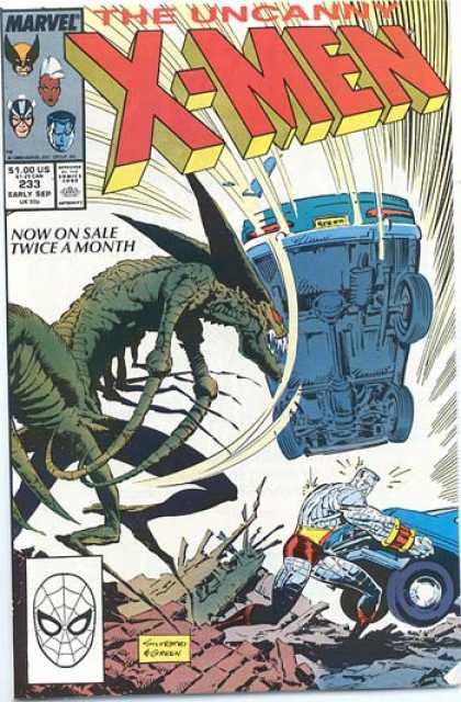Uncanny X-Men 233 - Car - Now On Sale Twice A Month - Brood - Colossus - X-men - Marc Silvestri