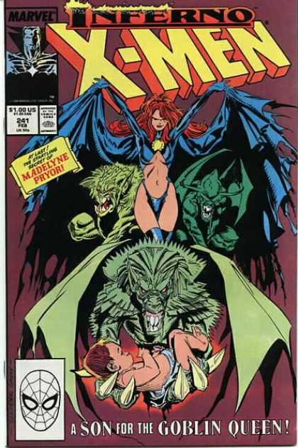 Uncanny X-Men 241 - Madelyne Pryor - Baby - Approved By The Comics Code Authority - 100 Us - Mask - Marc Silvestri