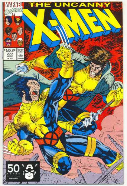 Uncanny X-Men 277 - Marvel - Cyclopse - Wolvorine - Fire - Sword - Jim Lee, Scott Williams