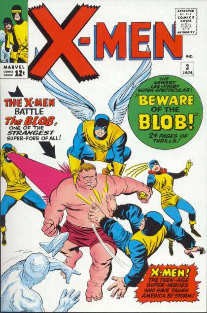 Uncanny X-Men 3 - Blob - Angel - Cyclops - Beast - Iceman - Jack Kirby