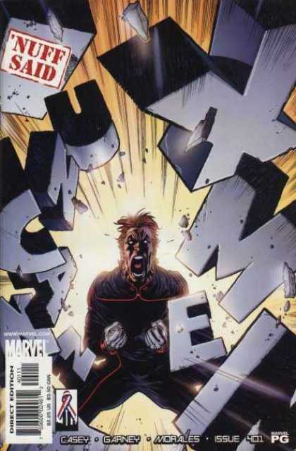 Uncanny X-Men 401 - Power - Crampled - Super Hero - Yelling - Challenge - Ron Garney