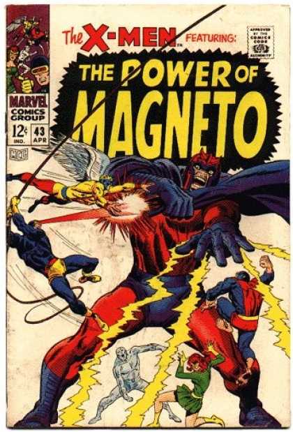Uncanny X-Men 43 - Magneto - Lightning - Angel - Cyclops - Beast - John Buscema