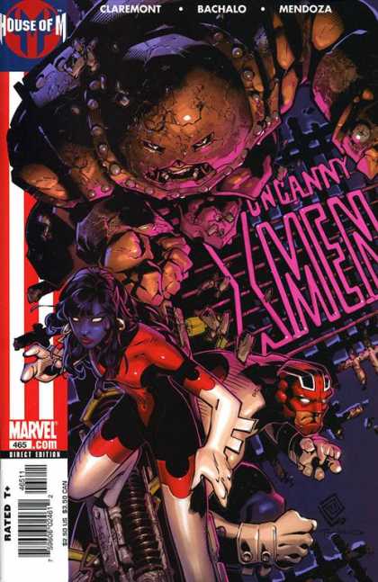 Uncanny X-Men 465 - Helmet - Purple Neon - Gold Earrings - Tubes - Rock - Chris Bachalo