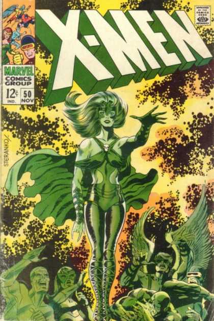 Uncanny X-Men 50 - Cyclops - Woman - Green - Angel - Iceman - Jim Steranko