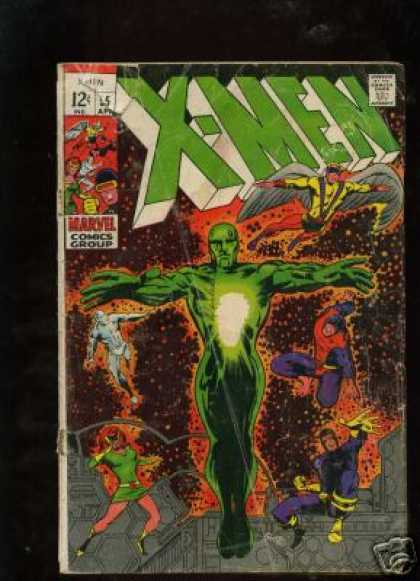 Uncanny X-Men 55 - Cyclops - Phoenix - Silver Surfer - Green Glowing Creature - Super Hero - Barry Windsor-Smith