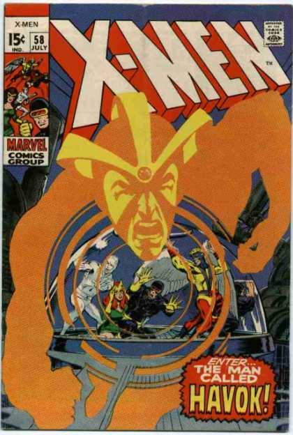 Uncanny X-Men 58 - Havok - Cyclops - Angel - Iceman - Beast - Neal Adams