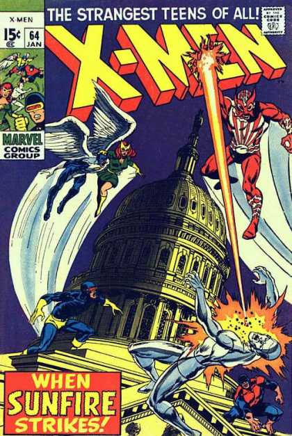 Uncanny X-Men 64 - Sunfire - Capitol - Iceman - Marvel - Marvel Comics - Sal Buscema