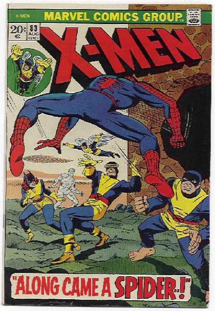 Uncanny X-Men 83 - Beast - Iceman - Angel - Cyclops - Spiderman - Jack Kirby