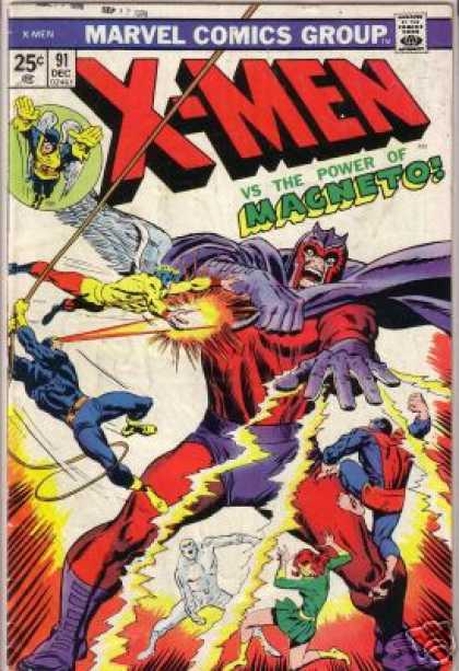Uncanny X-Men 91 - Magneto - Beast - Cyclops - Angel - Iceman - John Buscema