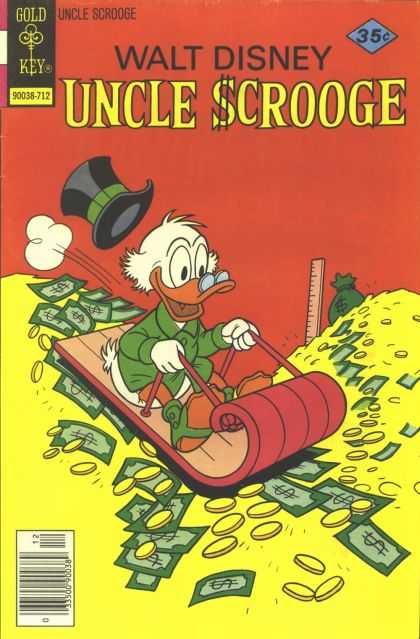 Uncle Scrooge 147 - Walt Disney - Money - Sled - Duck - Gold Key