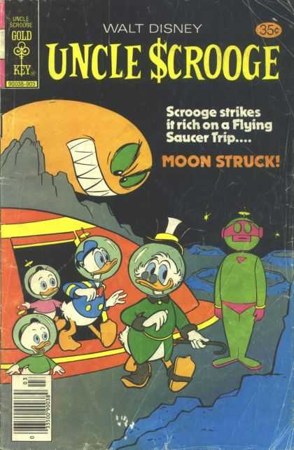 Uncle Scrooge 162 - Donald Duck - Gold Key - Moon Struck - Robot - Spaceship