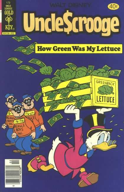 Uncle Scrooge 173 - Uncle Scrooge - How Green Was My Lettuce - Crate Full Of Money - Gold Key - Beagle Boys - Carl Barks