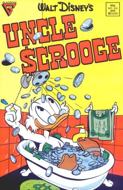 Uncle Scrooge 216 - Walt Disneys - Gladstone - Money - Towel - Bath