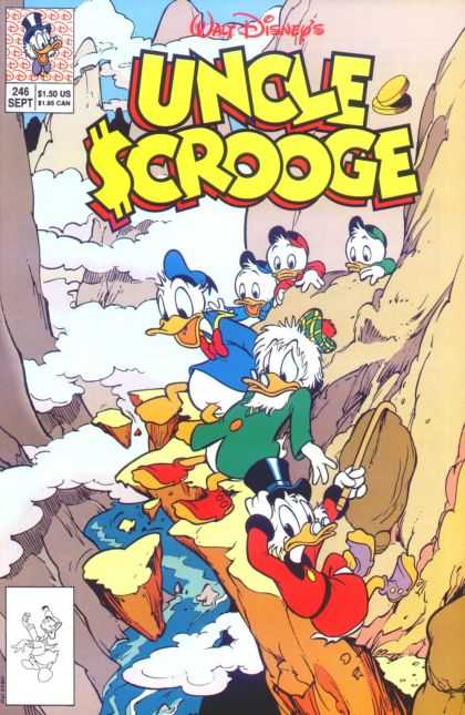 Uncle Scrooge 246 - Donald Duck - Huey Dewey And Louie - Gold Coins - Moutain Side - Walt Disney