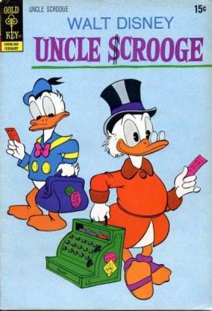 Uncle Scrooge 97 - Walt Disney - Gold Key - Donald Duck - Cash Register - Top Hat