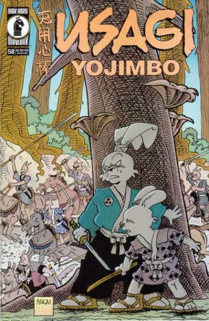 Usagi Yojimbo 58 - Trees - Sword - Horse - Sakai - Shrub - Stan Sakai, Tom Luth