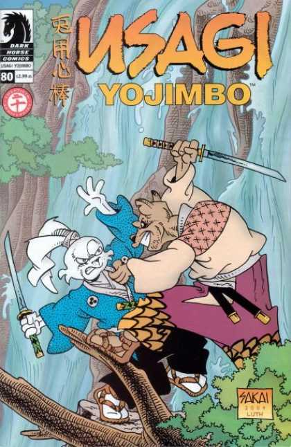 Usagi Yojimbo 80 - Duel - Waterfall Fight - Sakai - Rabbit Samurai - Animorphs - Stan Sakai, Tom Luth