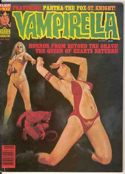 Vampirella 102 - Pantha - The Fox - St Knight - Queen Of Hearts - Warren Magazine