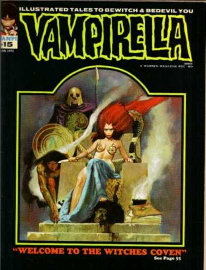 Vampirella 15 - Red Hair - Throne - Vampirella - Welcome To The Witches Coven - Illustrated Tales To Bewitch And Bedevil You - Amanda Conner, Jimmy Palmiotti